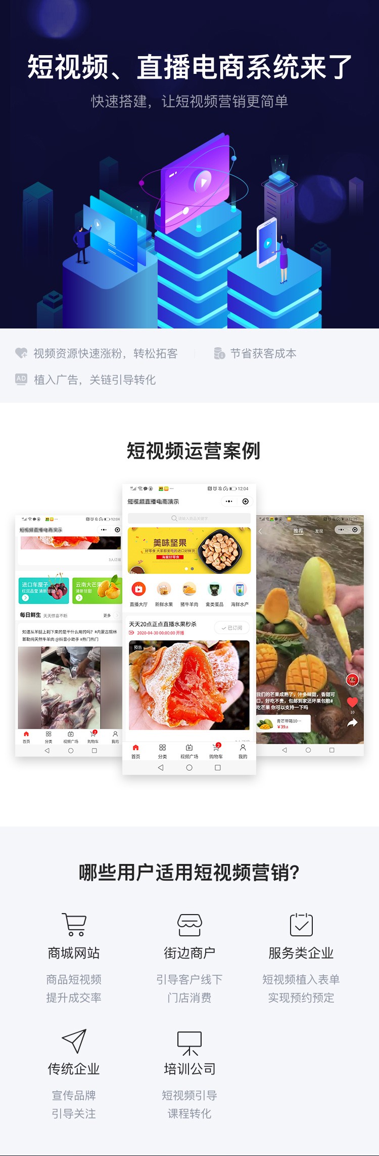 短視頻、直播電商系統(tǒng)
